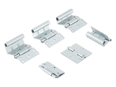 Dobradiças montadas para a porta da garagem