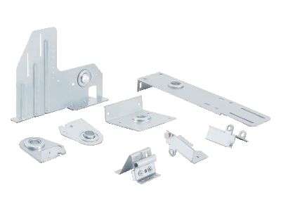 Suporte rebitado para a porta da garagem
